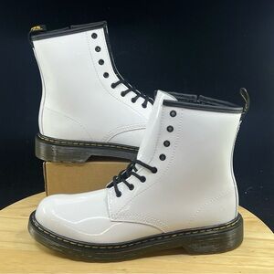 Dr. Martens Lace Up White Doc Combat Boots Women's Size 7 US 1460Y